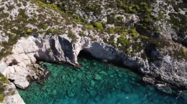 Yunanistan 'ın Zakhynthos kentinin havadan görüntüsü