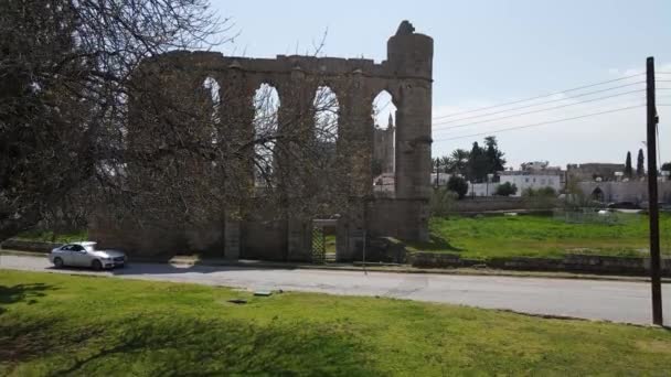Церковь Святого Георгия Латинского Фамагусте Северный Кипрус — стоковое видео