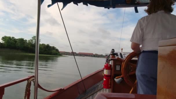 Film Magic Kingdom Boat Ride Polynesian Village Grand Floridian Walt — Stockvideo