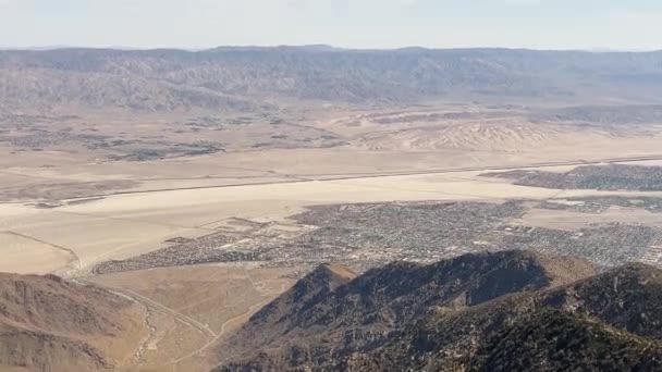 Kilátás Coachella Völgyre Hegy Tetejéről San Jacinto Állami Park Dél — Stock videók