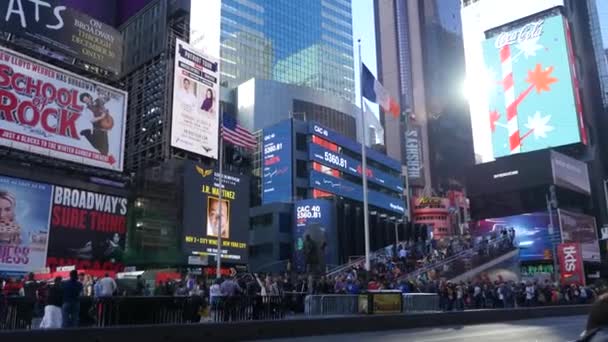 Estilo Vida New York City Times Square — Vídeo de Stock