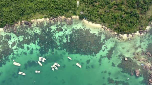 Ένα Drone Πυροβόλησε Πάνω Από Τις Ακτές Του Νησιού Που — Αρχείο Βίντεο