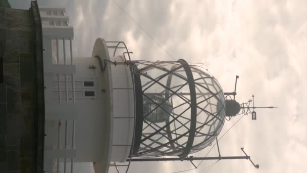 Uitzicht Een Vuurtoren Van Estaca Bares Spanje — Stockvideo