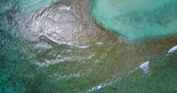 Veduta Aerea Delle Onde Acqua Con Spruzzi — Foto Stock