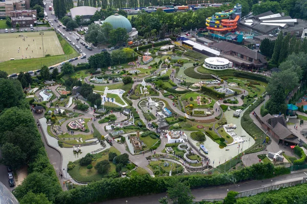 Letecký Snímek Miniaturního Parku Mini Europe Bruselu Belgie Evropa — Stock fotografie