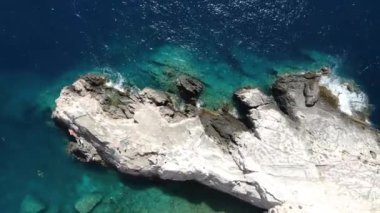 Yunanistan 'ın Zakhynthos kentinin havadan görüntüsü
