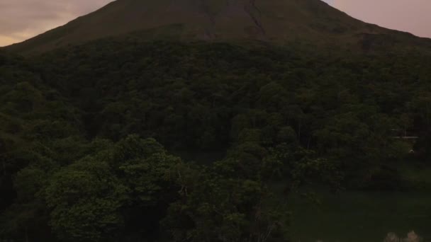 Een Luchtfoto Van Bossen Vulkaan Arenal Costa Rica — Stockvideo