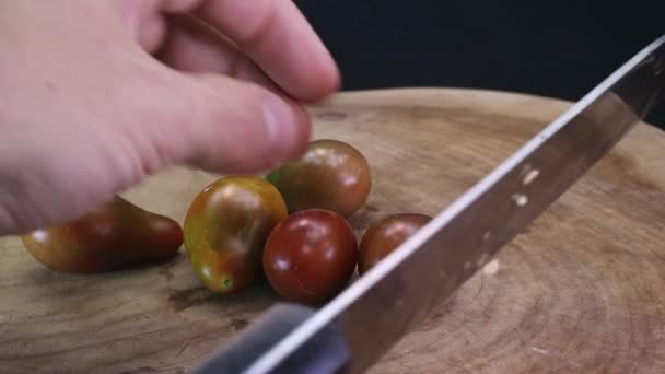 多色巧克力梨子番茄 一种稀有的番茄品种 — 图库视频影像