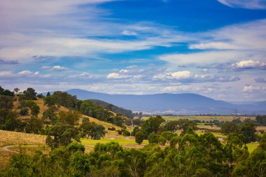 Melbourne 'daki Lofty Dağı' nın tepesinden büyüleyici bir manzara.