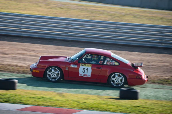 Porsche 911 Carrera Racing Car Track Montmelo — Stock Photo, Image