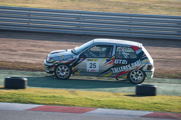 Renault Clio 16V Mki Racing Car Track Montmelo — Stock Photo, Image
