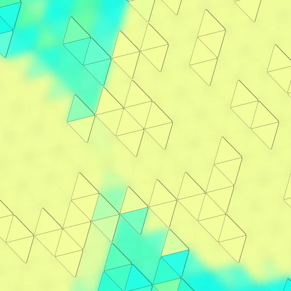 Trojúhelníkové Žluté Tyrkysové Pozadí Pro Tapety — Stock fotografie