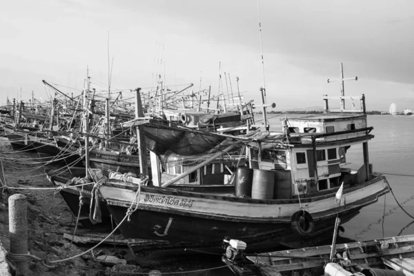 Barco Pesca Tailandês Cais Tailândia Sudeste Asiático — Fotografia de Stock