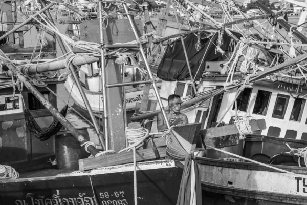 Barco Pesca Tailandés Muelle Tailandia Sudeste Asiático —  Fotos de Stock