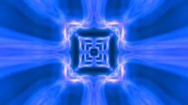 Renkli fraktal desen hareketleriyle soyut bir döngü animasyonu