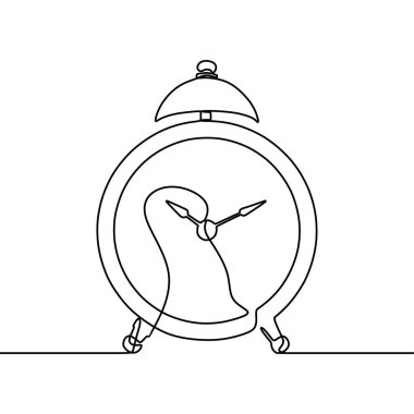 Alarm saat online aralıksız tek satırlı sanat