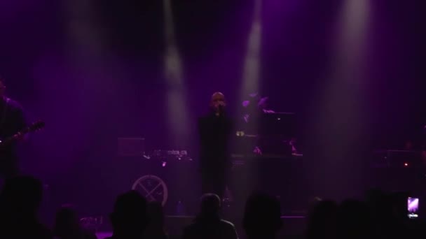 Een Blik Een New Wave Band Die Speelt Poppodium Volt — Stockvideo