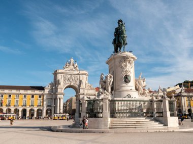 Portekiz, Lizbon 'daki Praca do Comercio' nun gündüz çekimleri.