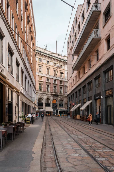 Eine Vertikale Aufnahme Einer Leeren Straße Der Nähe Der Piazza — Stockfoto