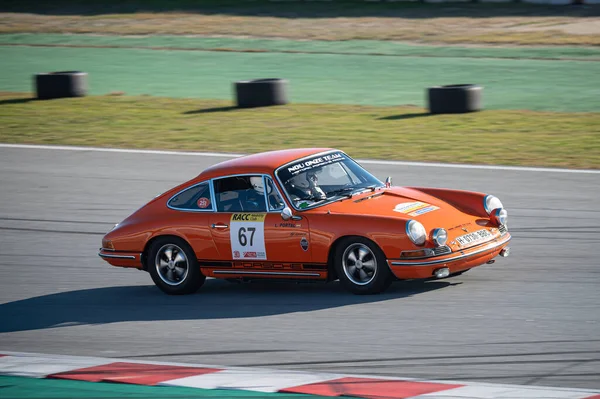 Porsche 911S Racing Car Track Montmelo — Stock Photo, Image