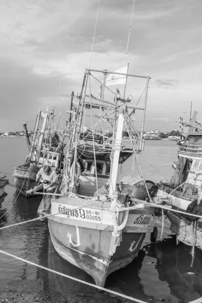 Thajská Rybářská Loď Molu Thajsku Jihovýchodní Asie — Stock fotografie