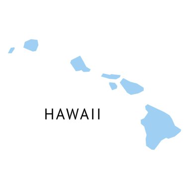 Hawaii eyaletinin haritası.