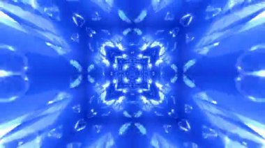 Renkli fraktal desen hareketleriyle soyut bir döngü animasyonu