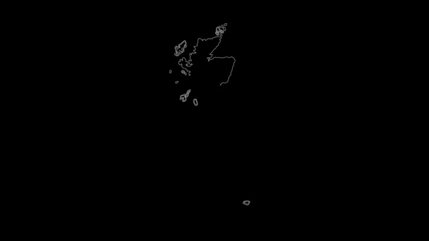 Карта Великобритания Великобритания Карта Googlemap Анимированная Карта Местности — стоковое видео