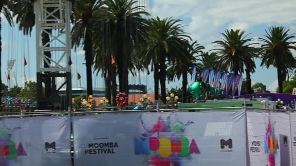 Музичний Фестиваль Moomba Music Festival Мельбурні Австралія — стокове відео