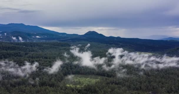 Paricutins Vulkanånga Över Det Gröna Landskapet Michoacan Mexiko — Stockvideo