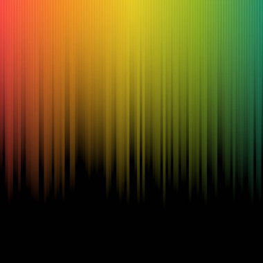 The colorful linear pattern isolated on a black background