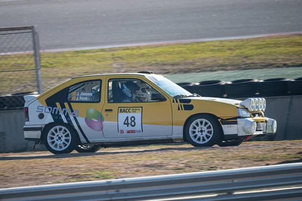 Una Opel Kadett Racing Sulla Pista Montmelo — Foto Stock