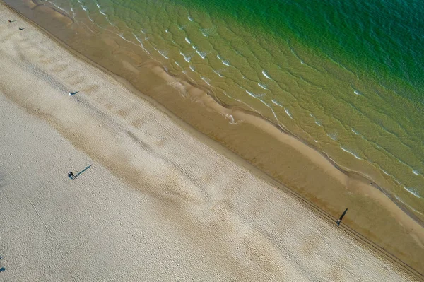 Повітряний Вид Балтійський Морський Пляж Сопоті Польща — стокове фото