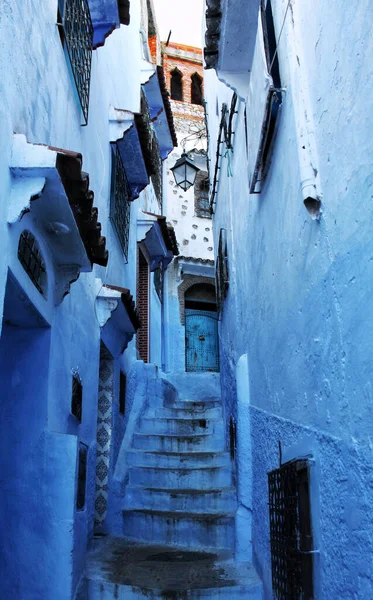 모로코 북부에 골목에 건물들의 — 스톡 사진