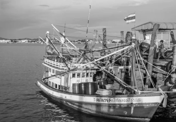 Barco Pesca Tailandés Muelle Tailandia Sudeste Asiático —  Fotos de Stock