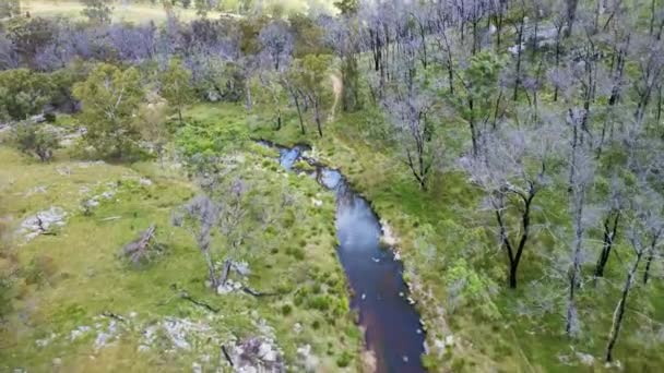Luftbild Vom Old Womens Swamp Der Nähe Von Torrington Nsw — Stockvideo