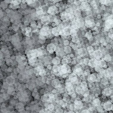 Arkaplan için siyah ve beyaz renklerde geometrik altıgen desenlerinin bir çizimi