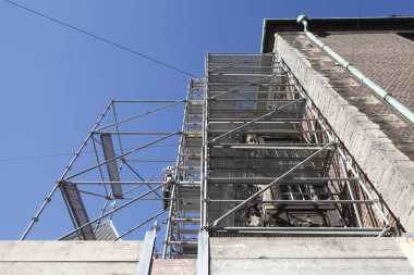 Bremen, Almanya 'daki inşaat sahasının alçak açısı