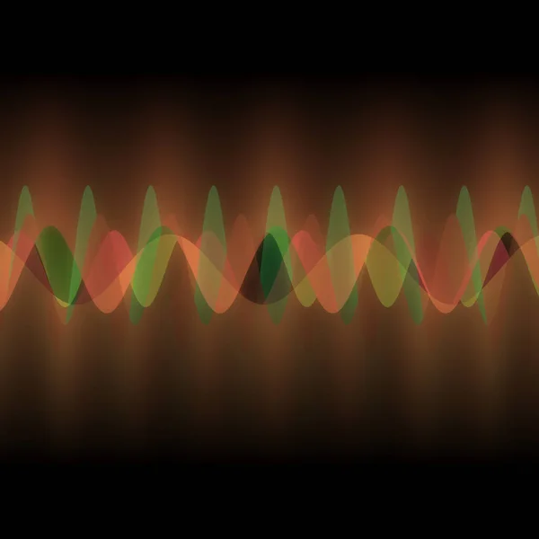 背景的抽象声波模式图解 — 图库照片