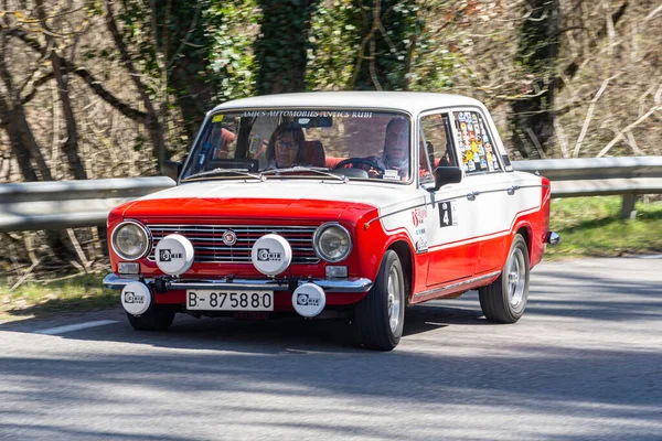 Spanska Rally Sportbil Gatan Säte 124 — Stockfoto