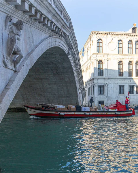 Scenes Gondola Grand Canal Rialto Bridge Venice Italy — Stock Photo, Image