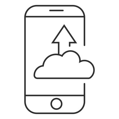 Bulut hesaplama simgesi vektör illüstrasyonu