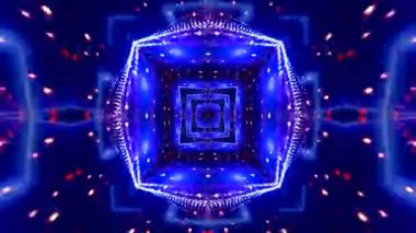 Renkli fraktal desen hareketleriyle soyut bir döngü animasyonu