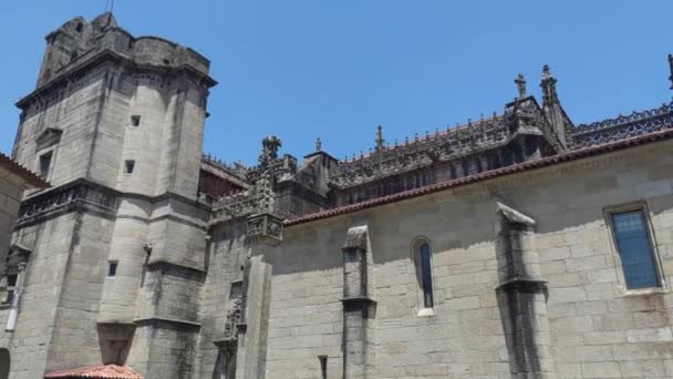 Ein Ton Kreuz Und Königliche Basilika Santa Maria Die Größte — Stockvideo