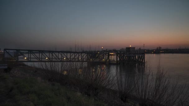 Antwerp Limanı Nın Scheldt Nehri Yle Olan Zaman Çizelgesi — Stok video