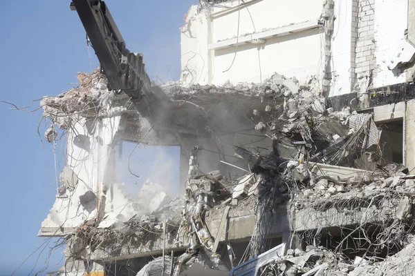 Close Destroços Uma Casa Demolida Bremen Alemanha — Fotografia de Stock