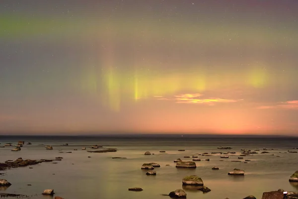 Ένα Μοναδικό Φυσικό Φαινόμενο Είναι Βόρεια Φώτα Aurora Borealis Χορεύουν — Φωτογραφία Αρχείου