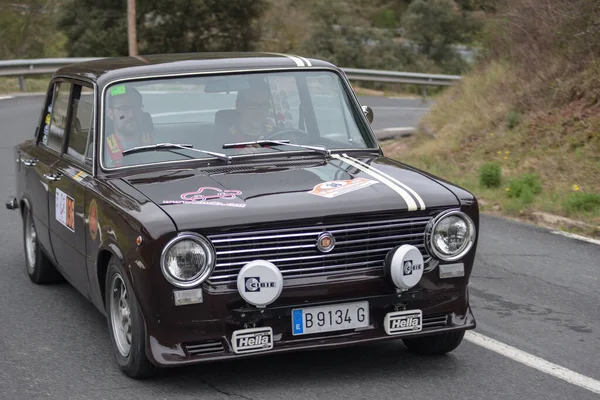 Espagnol Rallye Voiture Sport Dans Rue Siège 124 — Photo