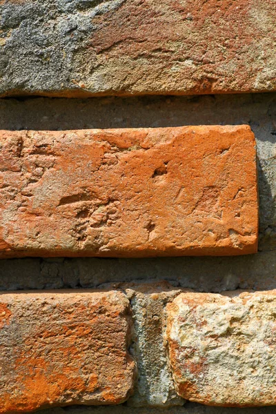 Vertical Shot Orange Brick Wall — Stock Photo, Image