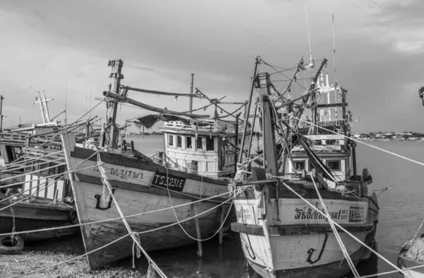 Thajská Rybářská Loď Molu Thajsku Jihovýchodní Asie — Stock fotografie